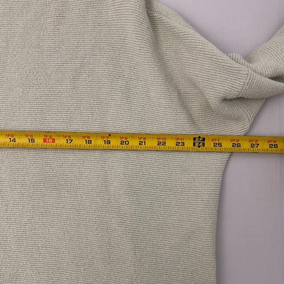 Free People Ottoman Slouchy Tunic Sweater Womens M Light Green Oversized Ribbed - Picture 7 of 8